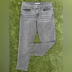 Levi’s Women's Boyfriend Mid Rise Jeans Black Wash Denim Baggy Relax Fit 30x27